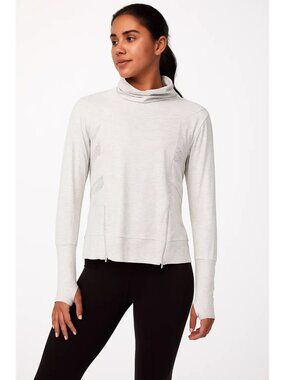 Steve Madden Gray Mesh Hoodie Size Large Double Zipper Details Mesh Panels